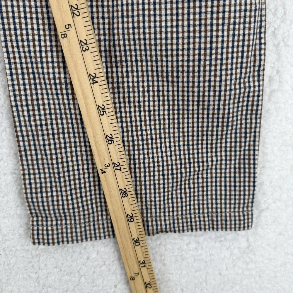 Levis Original Product Pants Mens 31x30 Brown‎ Check Chino Straight Leg Plaid